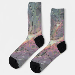 Digital Glass leaves Socks