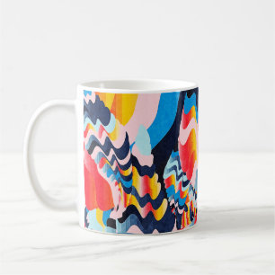 digital glitch art background coffee mug