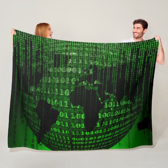 DIGITAL GLOBE FLEECE BLANKET (In Situ)