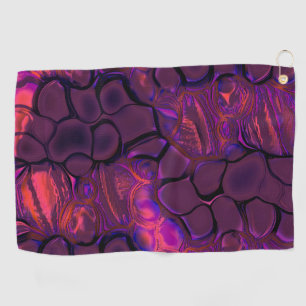 Digital gothic rounded pieces in burnt pink wine   golf towel