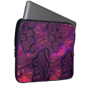 Digital gothic rounded pieces in burnt pink wine   laptop sleeve