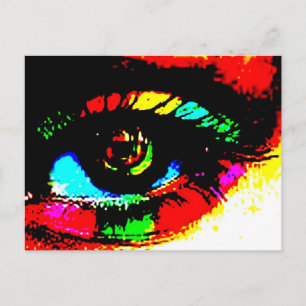 Digital Graffiti Eye Postcard