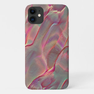Digital grainy rocky satin, peach or living coral iPhone 11 case