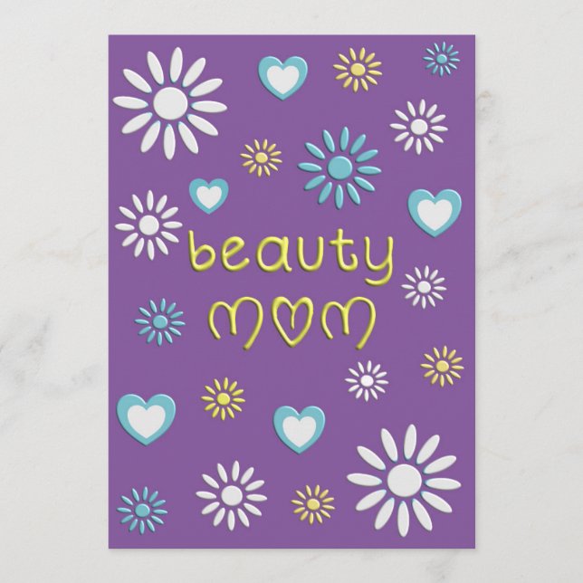 DIGITAL greeting card “Beauty Mum” (Front)