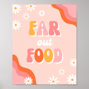 Digital Groovy Far Out Food Sign   Groovy Sign