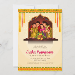 Digital Gruhapravesam invite Indian Housewarming
