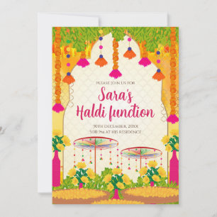 Digital Haldi invitation Mehndi invite Haldi cards