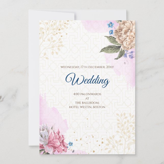 Digital Hindu wedding invitation Indian wedding (Front)