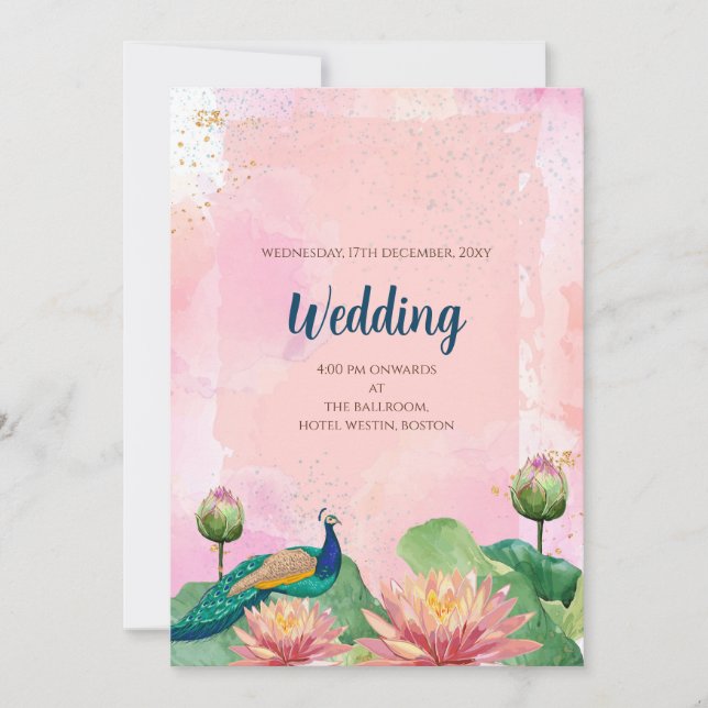 Digital Hindu wedding invitation Indian wedding (Front)