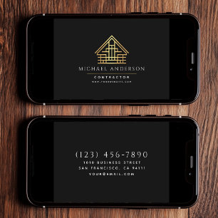 Digital Home Building Construction Business Card