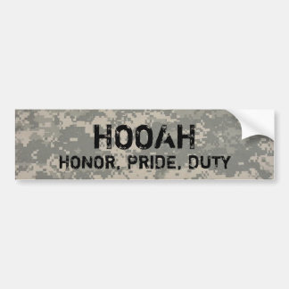 digital, HOOAH, HONOR, PRIDE, DUTY-bumper Bumper Sticker