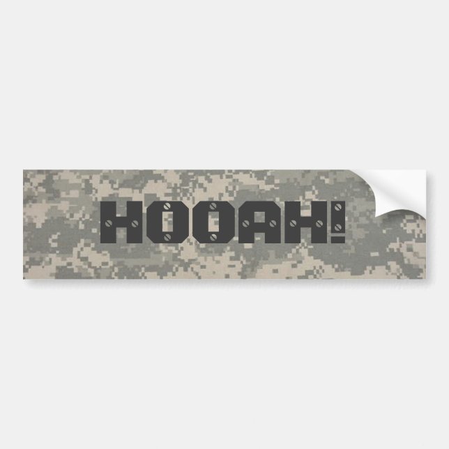 digital, HOOAH! hummer style Bumper Sticker (Front)