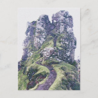 Digital Illustration Faerie Glen Castle - Scotland Postcard