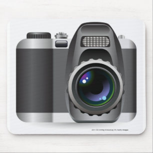 Digital illustration of digital camera mouse mat