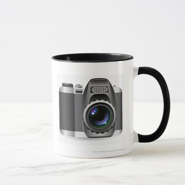 Digital illustration of digital camera mug (Right)