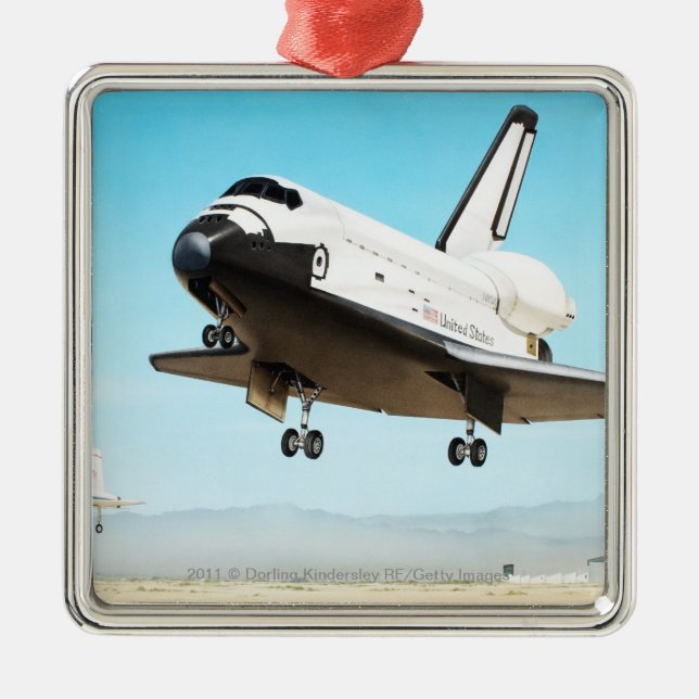 Digital illustration of Space Shuttle Metal Tree Decoration (Front)