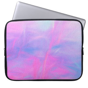 Digital illustration with pastel brush of blue, pi laptop sleeve