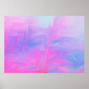 Digital illustration with pastel brush of blue, pi poster