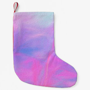 Digital illustration with pastel brush of blue, pi small christmas stocking