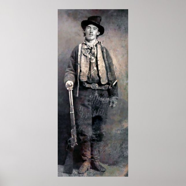 Digital Impressionist BILLY the KID Poster (Front)