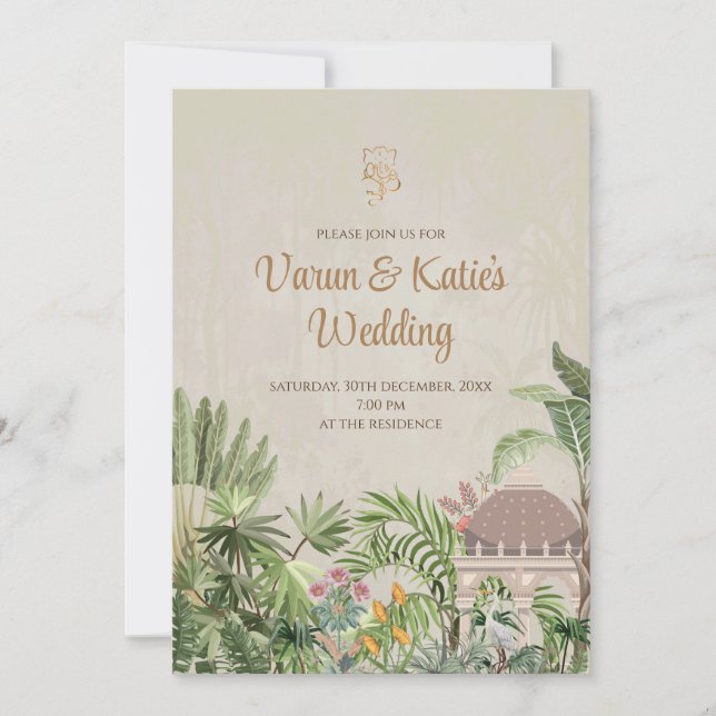 Digital Indian invitation & Hindu Wedding card (Front)