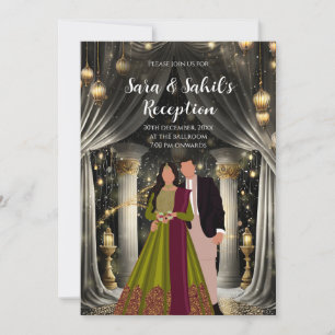 Digital Indian Reception invitations Indian weddin