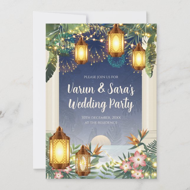 Digital Indian Wedding Youngsters Party invite (Front)