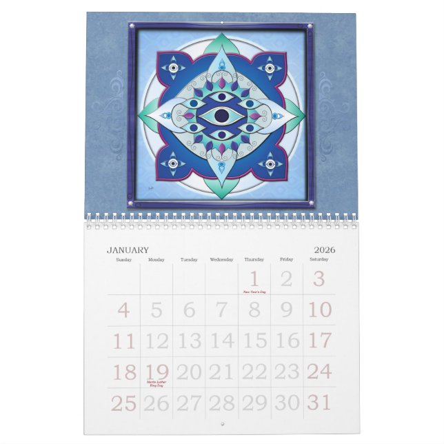 Digital Inspiration-Mandala 2015 Calendar (Jan 2026)