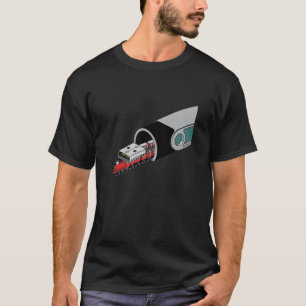 Digital Journey USB Train - Minimalist T-shirt 