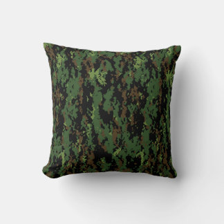 Digital Jungle Camouflage Pattern Cushion