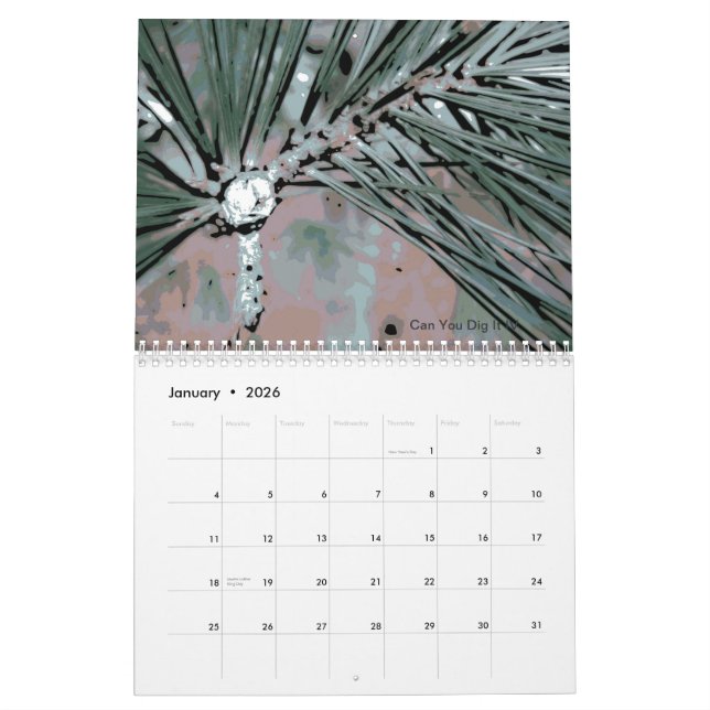 Digital Landscape Nature Flower Calendar 2013 (Jan 2026)