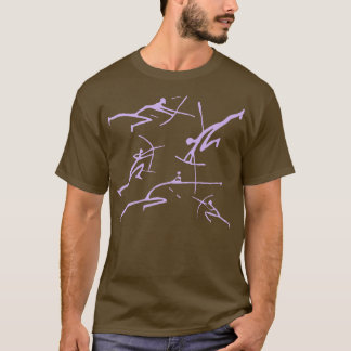 Digital Lavender Bowmen Minimalist Paleolithic Cav T-Shirt