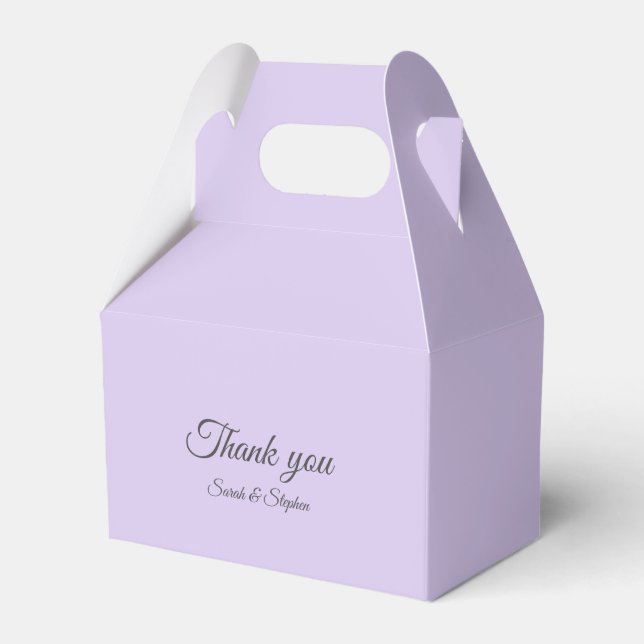Digital Lavender Favour Box (Front Side)
