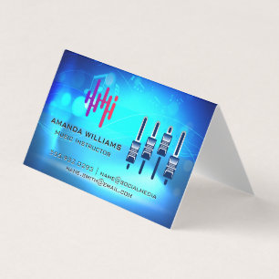 Digital Logo   Mixer   Music Background Business Card