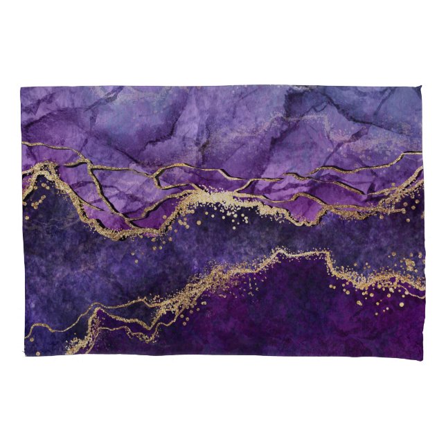 Digital Marbling Illustration: Artistic Texture. Pillowcase (Front)