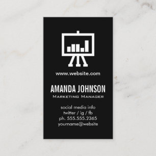 Digital Marketing / Black Business Card