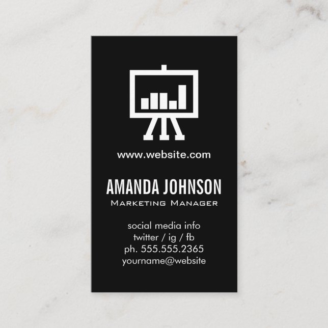 Digital Marketing / Black Business Card (Front)