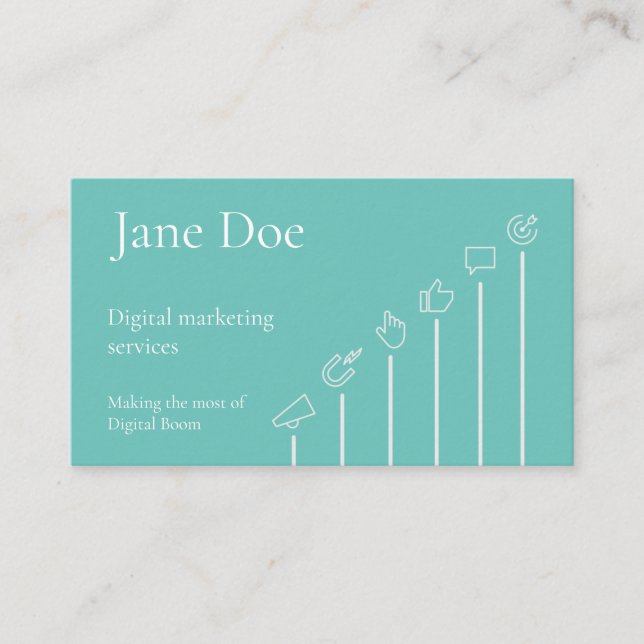 Digital Marketing Expert Business Card Template (Front)