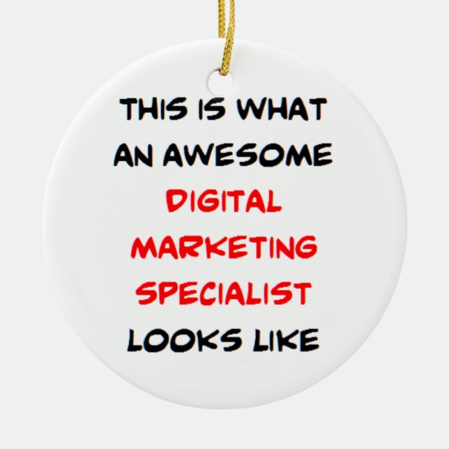 digital marketing specialist, awesome ceramic tree decoration (Front)