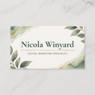 Digital Marketing Specialist Greenery Business Card