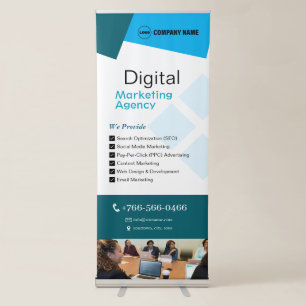 Digital Marketing Vertical Retractable Banner