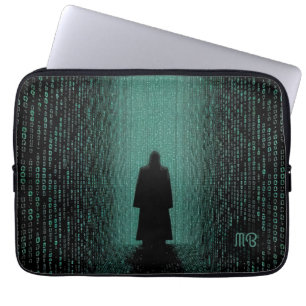Digital Matrix Corridor Cyber Shadows Laptop Sleeve