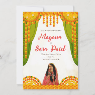 Digital Mayoun invitation & Digital Haldi invites