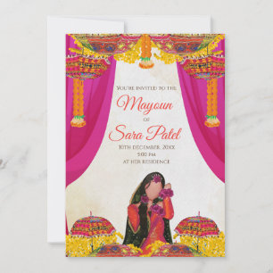 Digital Mayoun invitation & Wedding Haldi invites