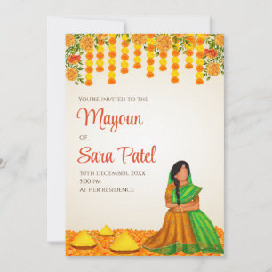 Digital Mayoun invitations & Haldi invite