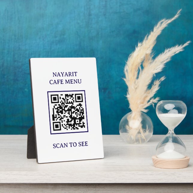 Digital Menu Template With Qr Code Plaque (Side)