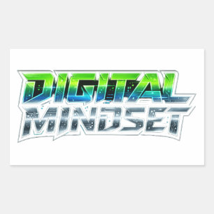 Digital Mindset Futuristic Tech Sticker