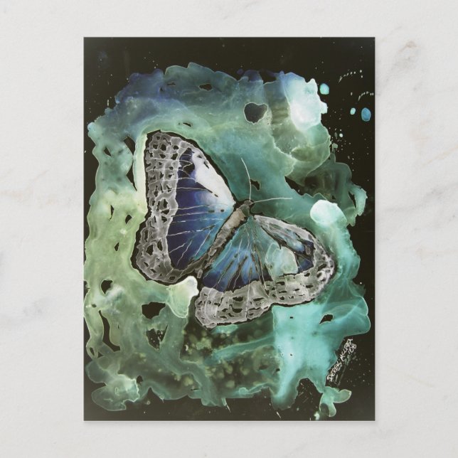 digital monarch butterfly painting post card (Front)