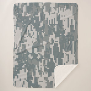 Digital Nature Camo Sherpa Blanket