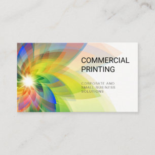 Digital Nature   Transparent Colourful Flower Business Card